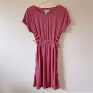 Anthropologie Saturday Sunday Rib Knit Pink Dress S